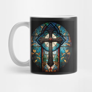 Holy Cross with Stained Glass Windows Mug